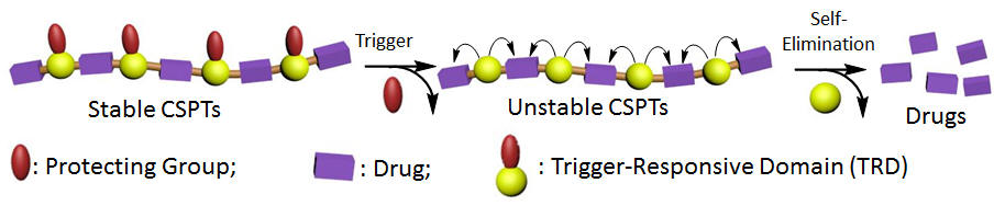 Chain-shattering polymeric therapeutics